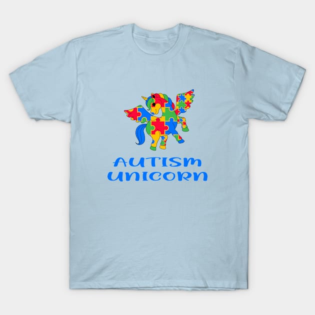 Autism Unicorn T-Shirt by A Zee Marketing